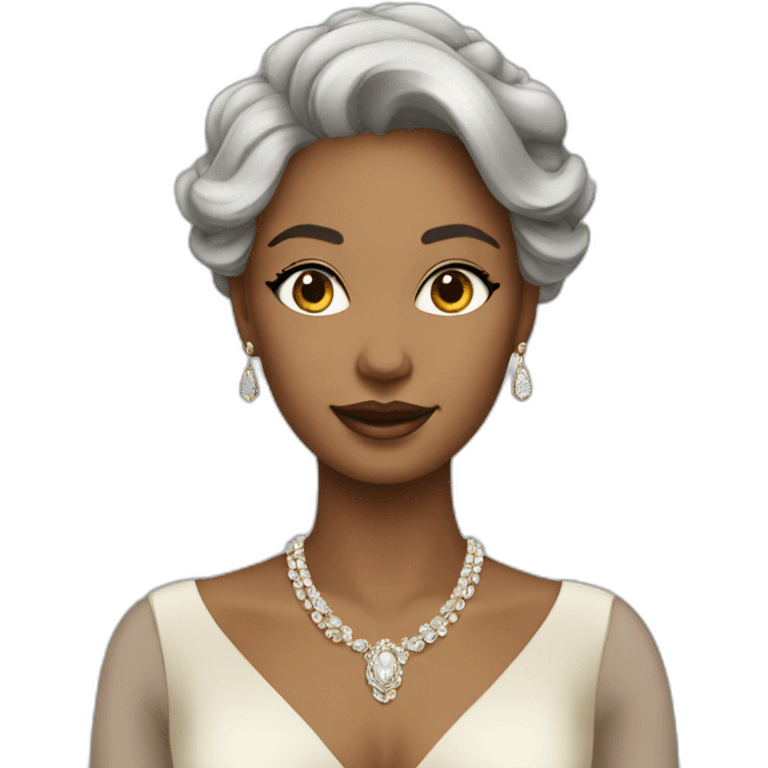 elegant lady dressed in a luxurious attire emoji