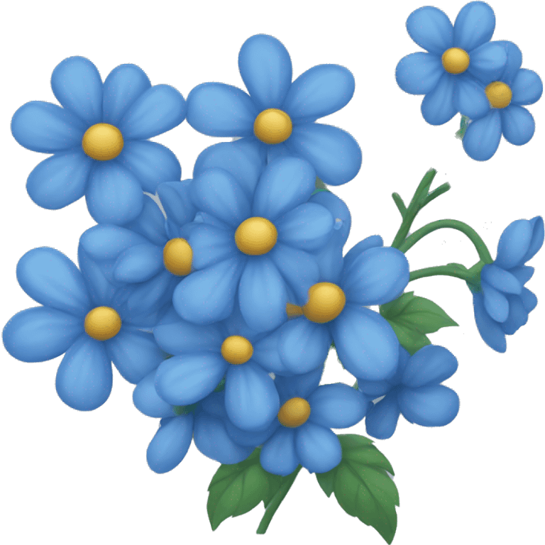 blue flower bundle emoji