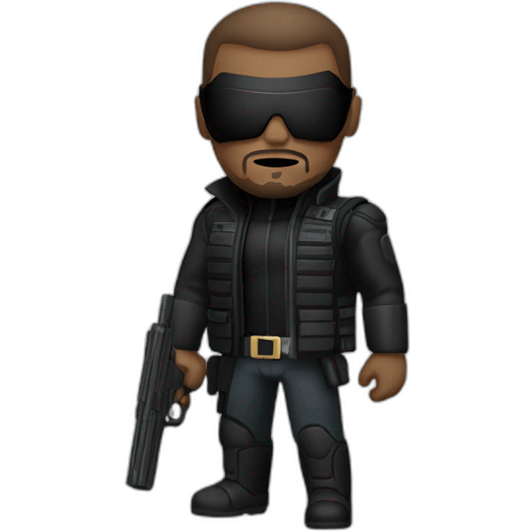 Nick Fury with a gun emoji