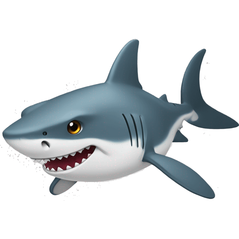  sans couleur requin emoji