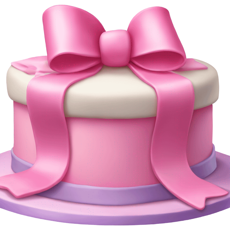 Pink bow 16 birthday cake  emoji