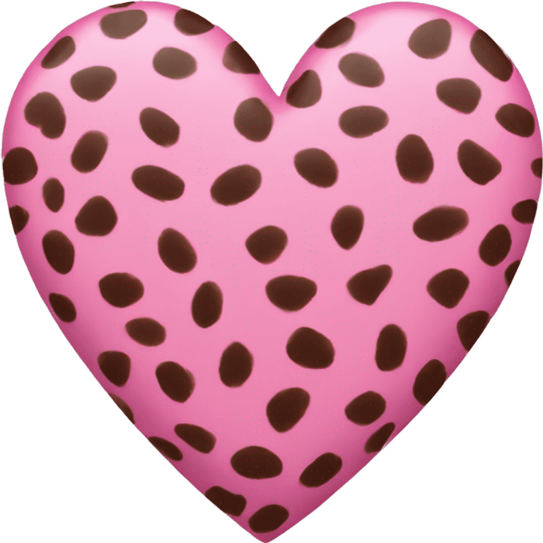 Pink Cheetah Print heart emoji