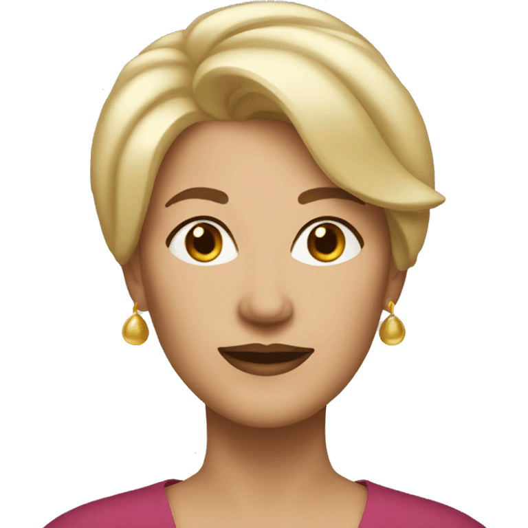 woman in her 50s sophisticated with blond short hair emoji