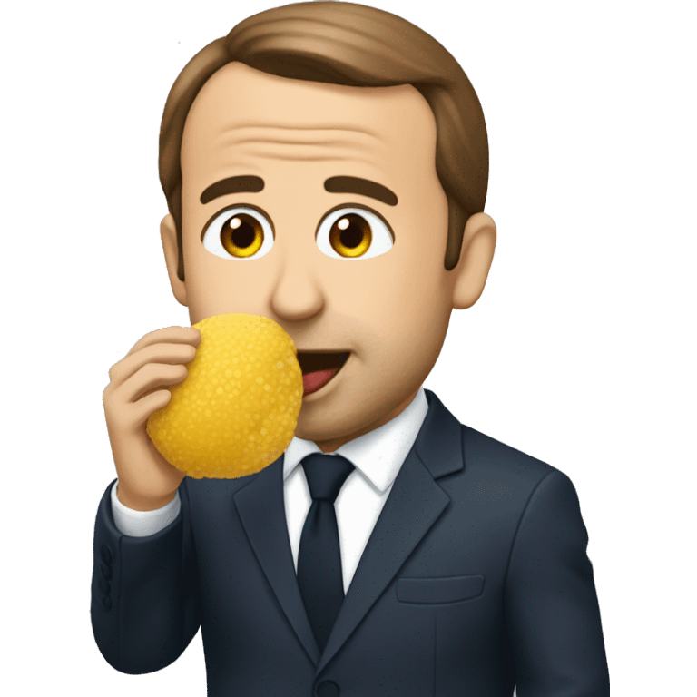 Macron qui mange un tacose emoji