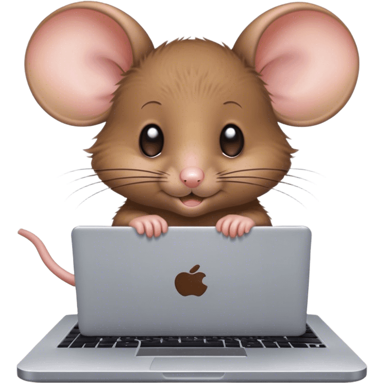 Mouse baby on laptop emoji