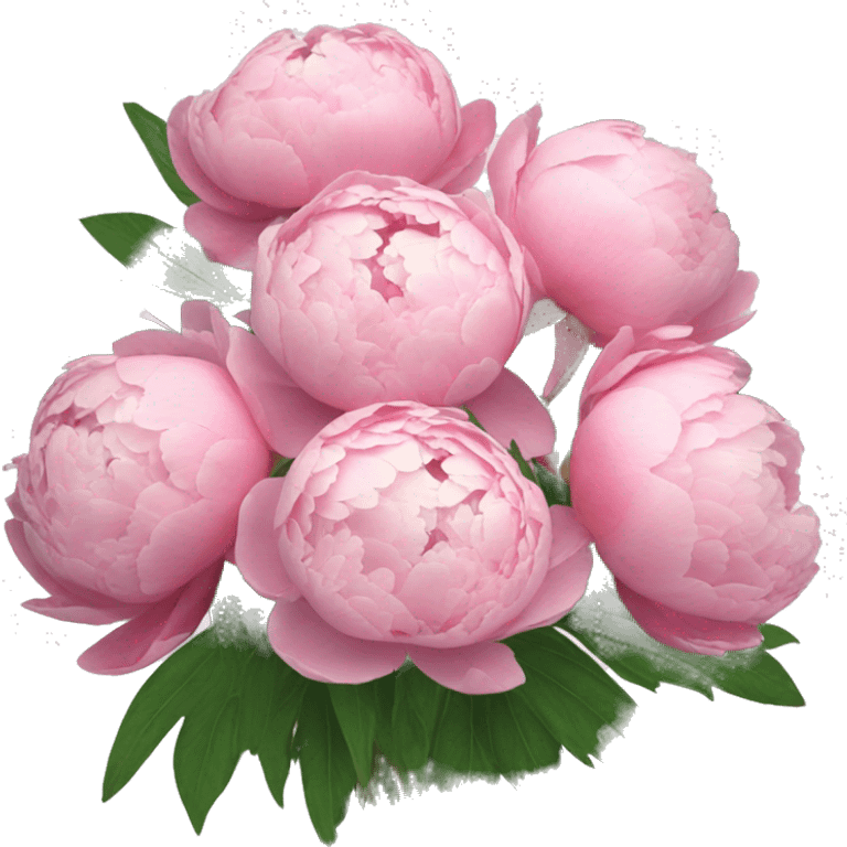 Bouquet of pink peonies emoji