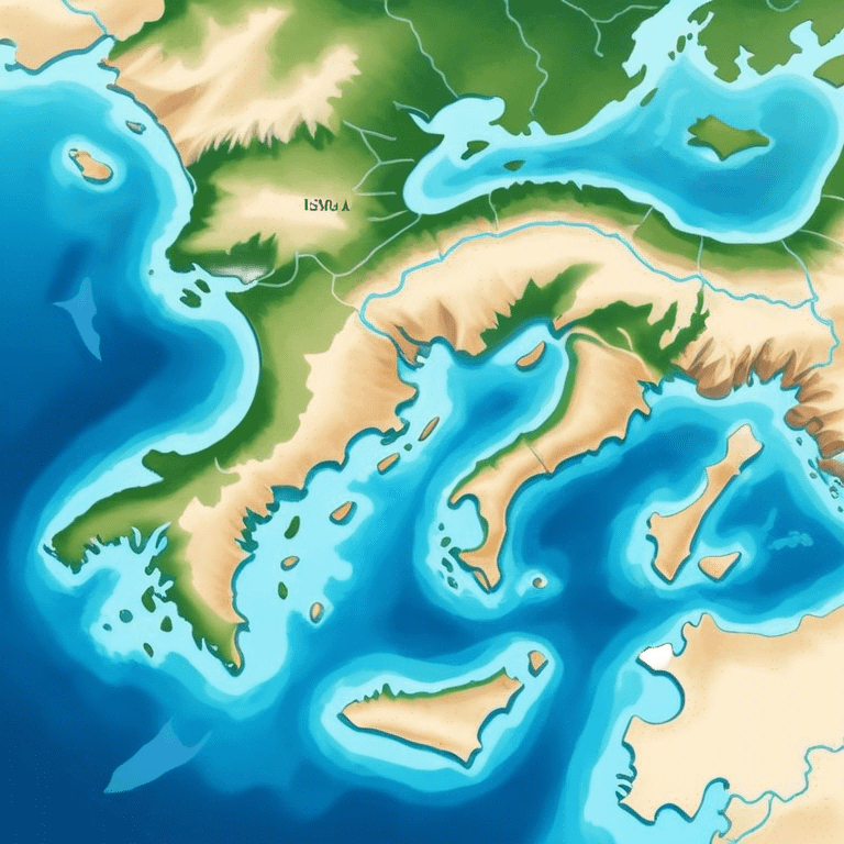 A map view of the Black Sea, showing its distinctive shape, surrounded by the neighboring countries, with clear blue water contrasting against the landmasses emoji