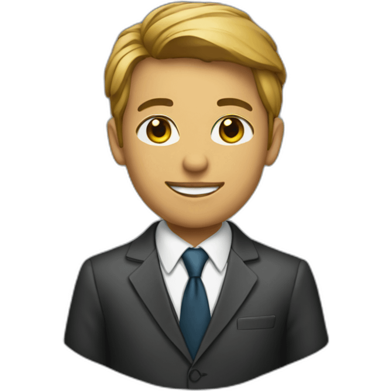 student in a suit emoji