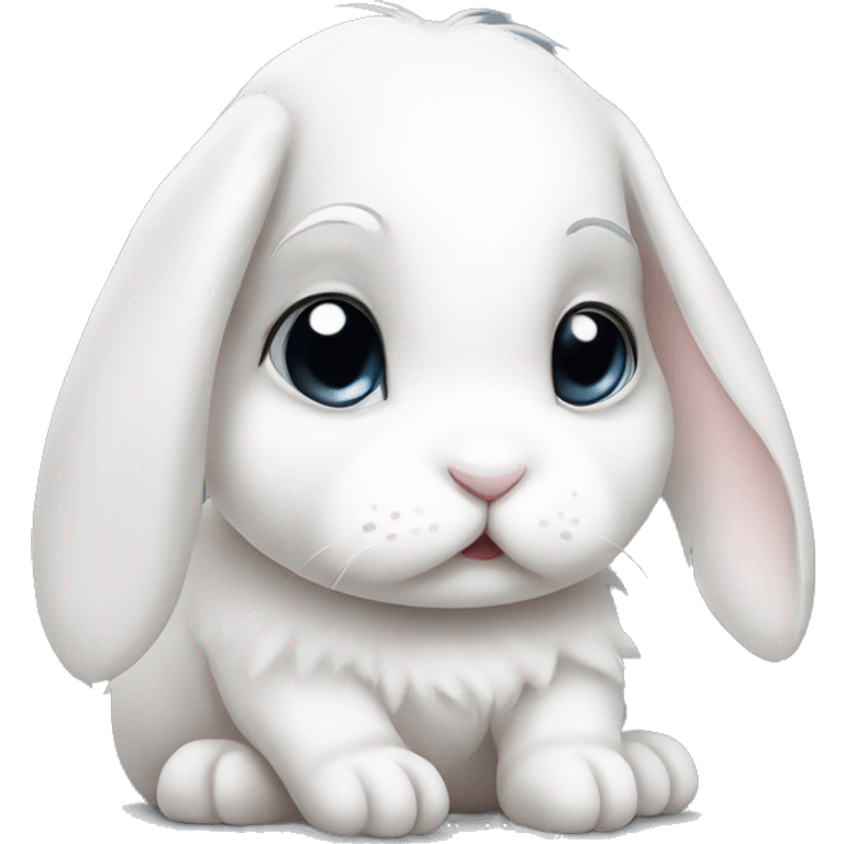 sad Rabbit white baby rabbit emoji