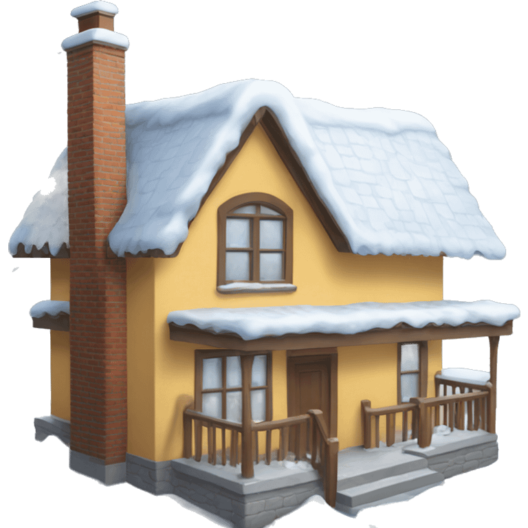 House with snow on the roof emoji