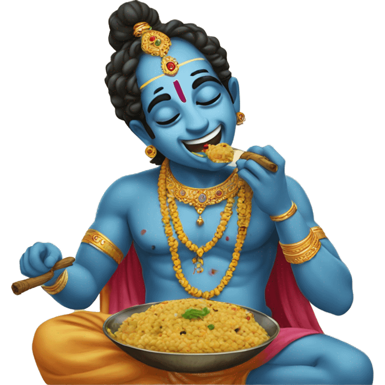 Krishna ji eating makhan emoji