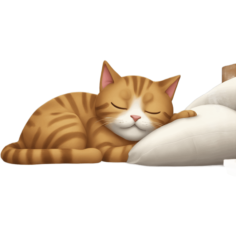 Cat sleeping on bed emoji