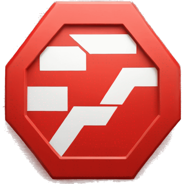 hot stop sign white text on a red background hexagon  emoji