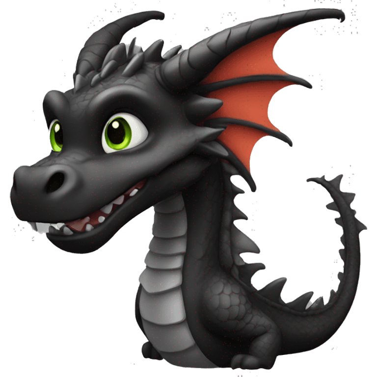 Dragon black emoji