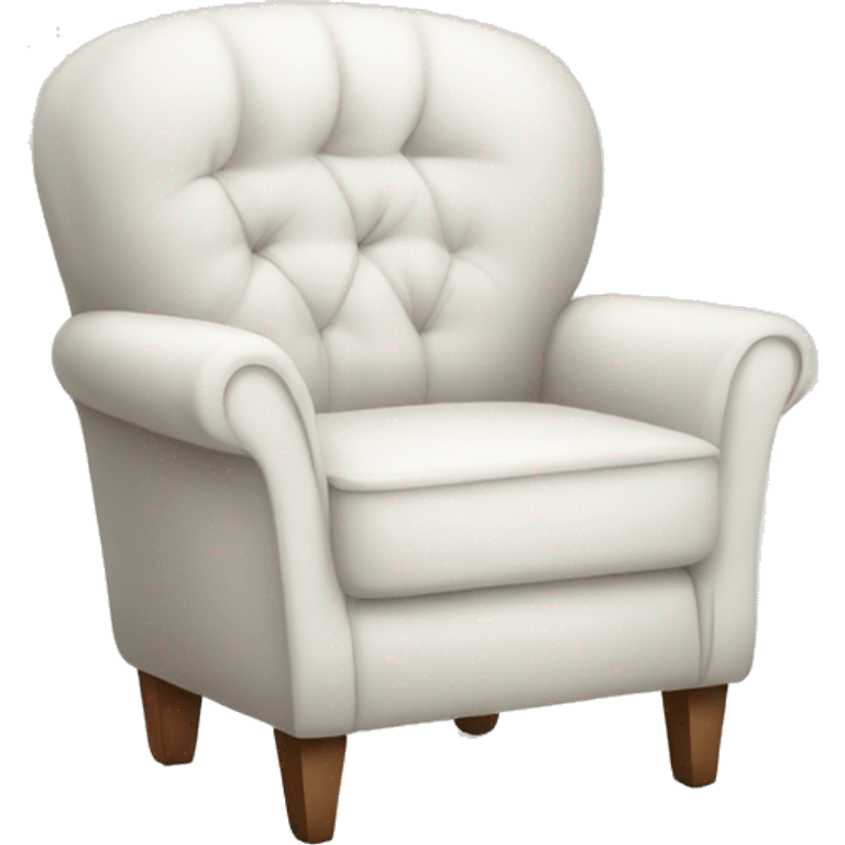 White cozy chair emoji