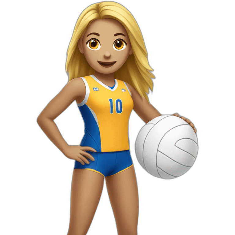 voleibol-girl-with-number-10 emoji