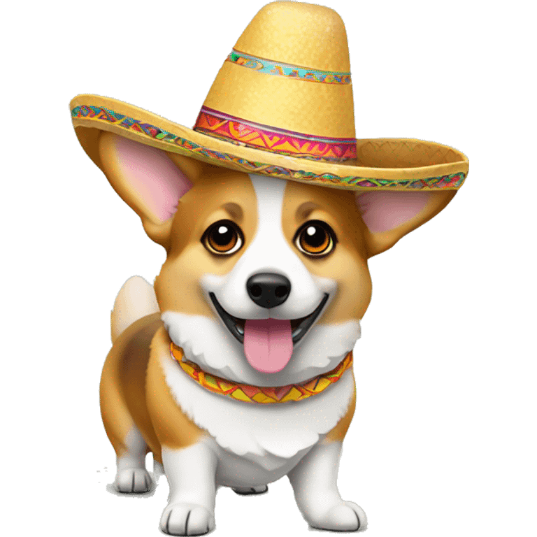 corgi with a sombrero emoji