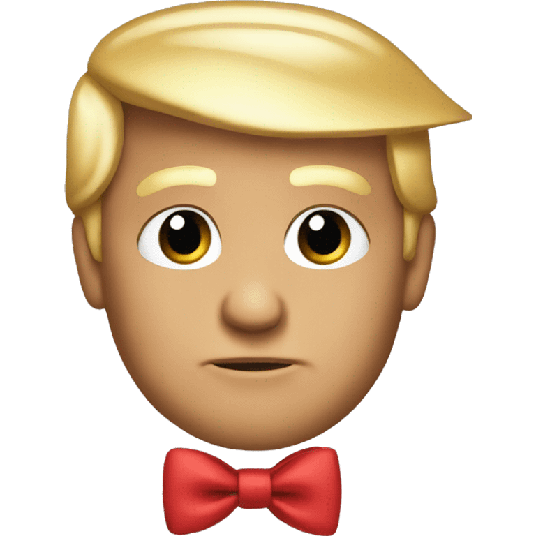 trump wearing a bow emoji