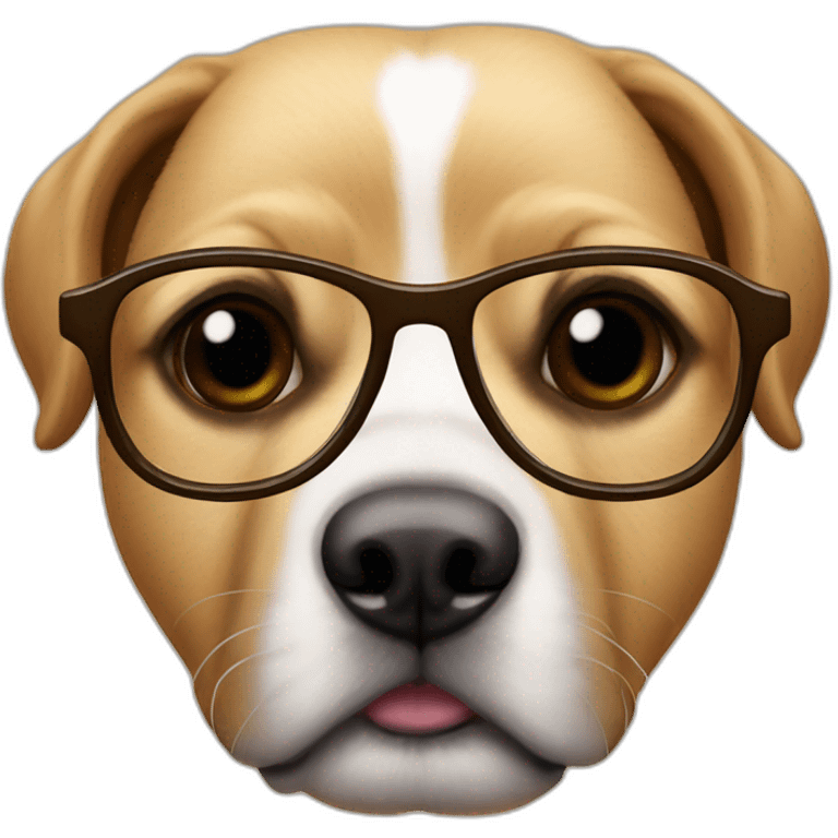 Perro con gafas emoji