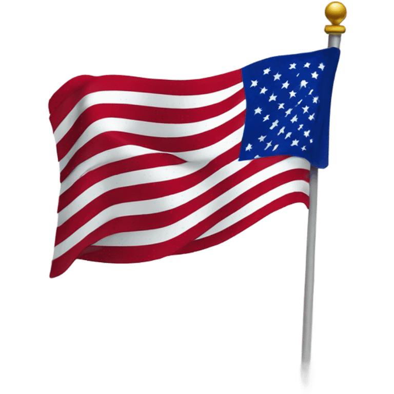 American flag with a sold sign emoji