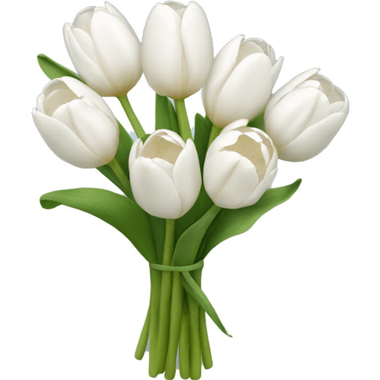 white tulip bouquet  emoji