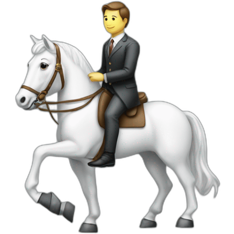 banker human android sitting on the white horse emoji