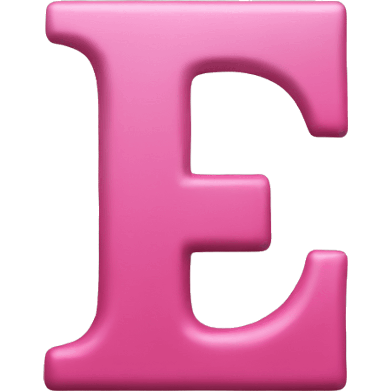 Pink Letter E thin  emoji