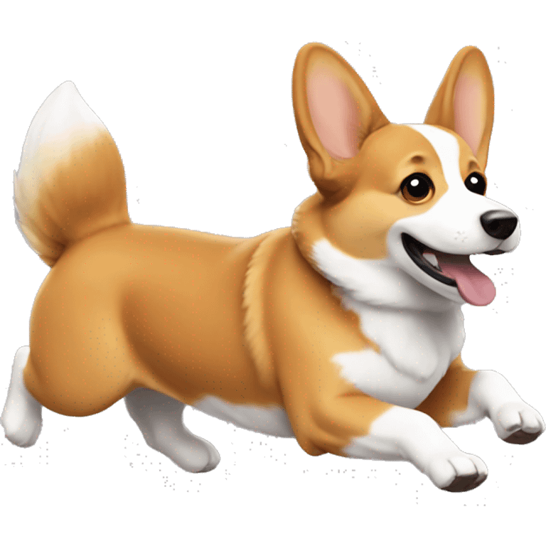 Corgi running  emoji