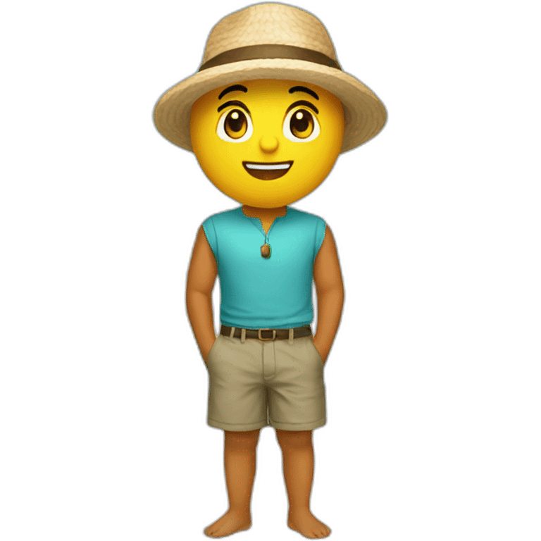 En la playa emoji