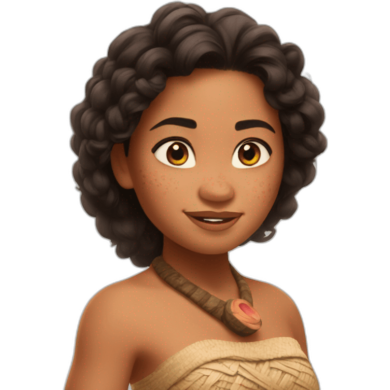 Moana from Disney movie emoji