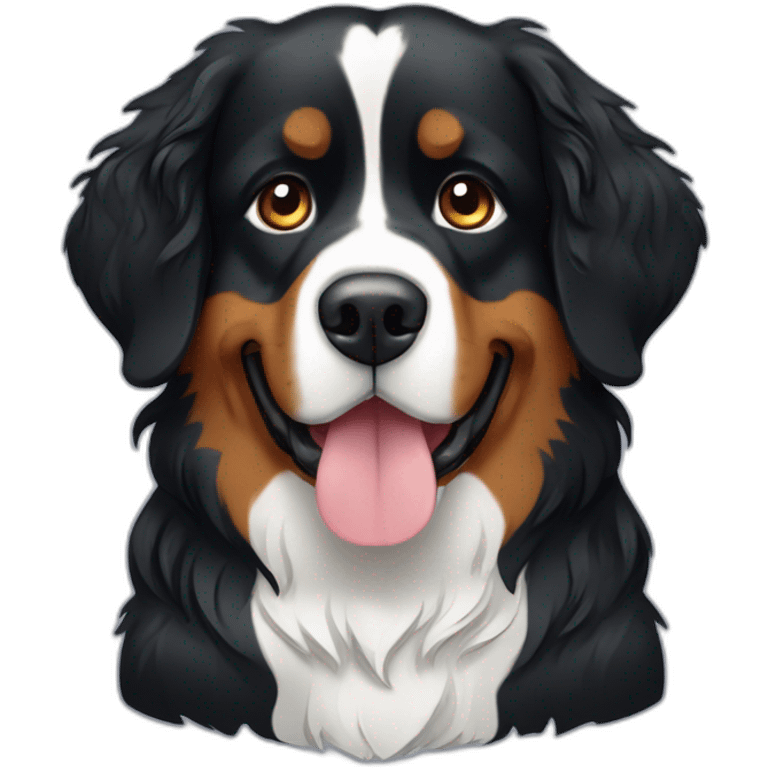 bernese mountaind dog with wet hair emoji