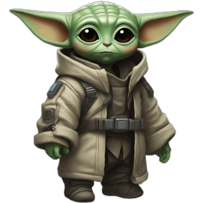 baby yoda in cyberpunk emoji