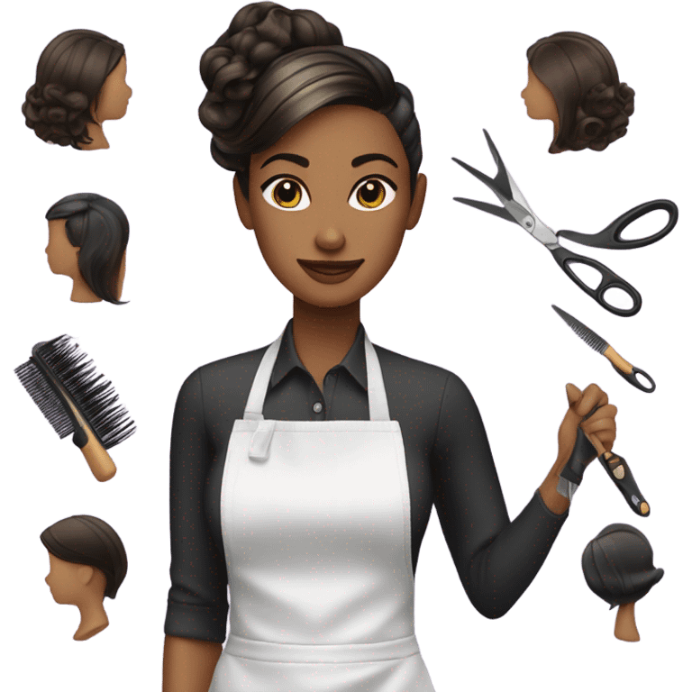 pretty hairdresser woman  emoji