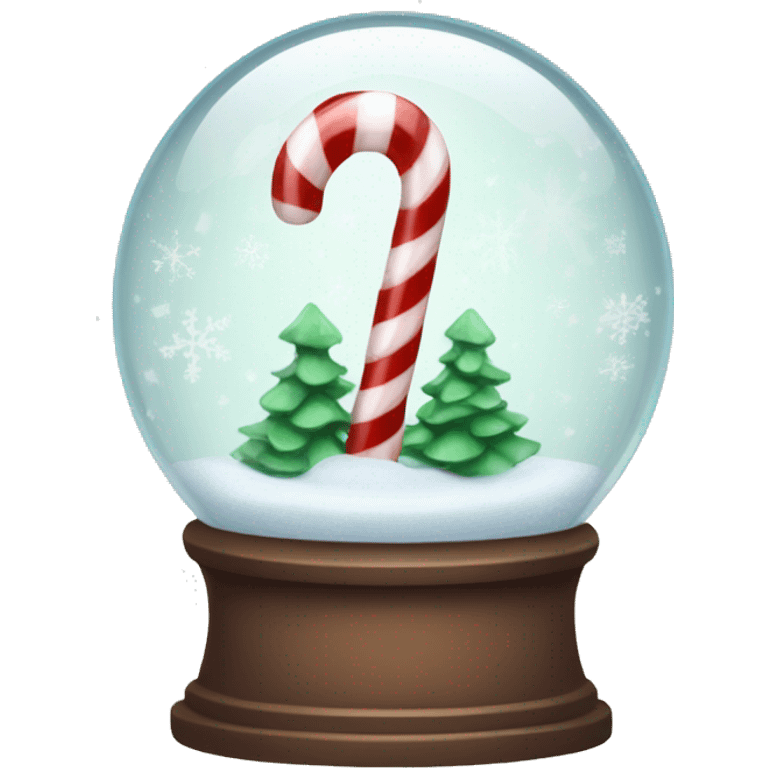 candy cane snow globe  emoji