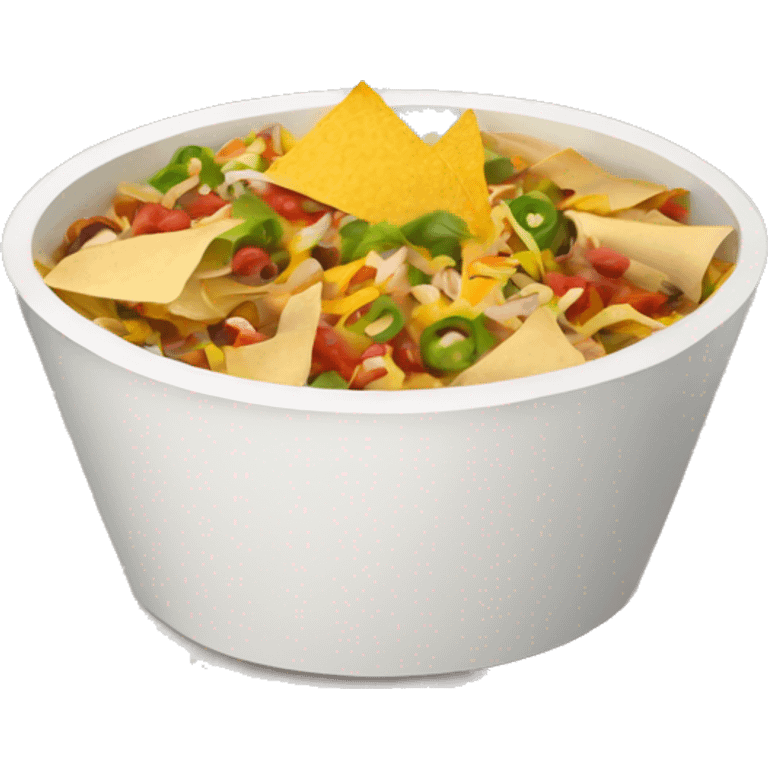 Paper bowl with Mexican food emoji