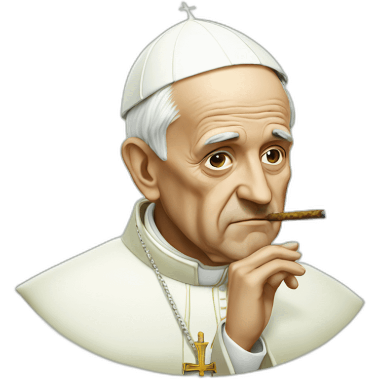 pope-smoking-weed emoji