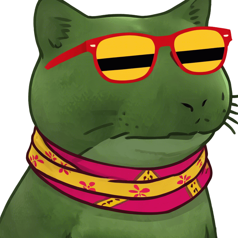 Cat with sunglasses emoji