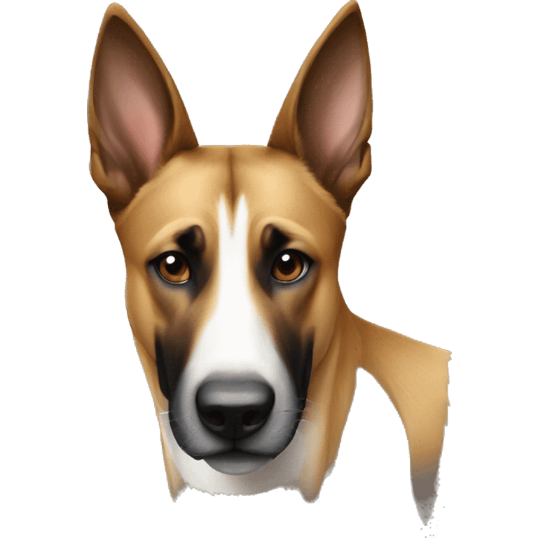 Malinois avec une tâche blanche sur son coût  emoji