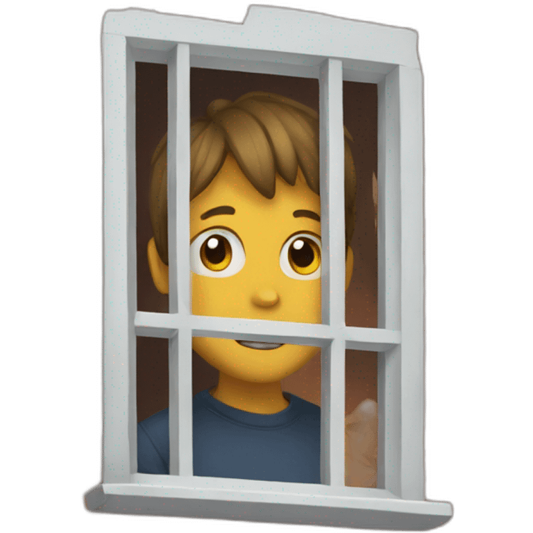 Kid trapped in window emoji