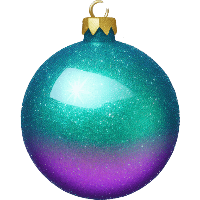 glitter Christmas bauble emoji