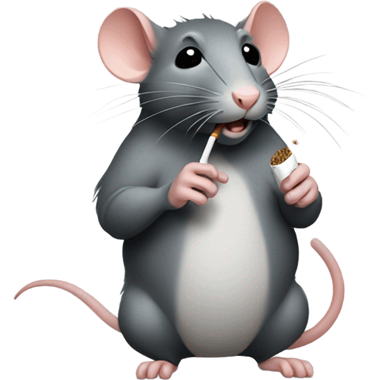 Rat smoking a cigarette emoji