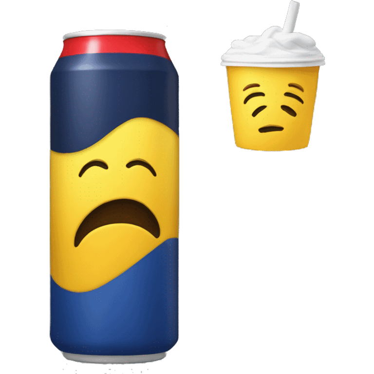 tired yellow emoji with a redbull  emoji