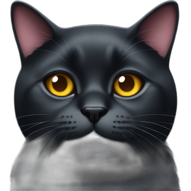 fat black cat emoji