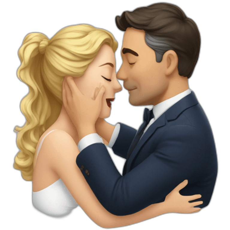 Gérald darmanin he kisses a woman who cry emoji