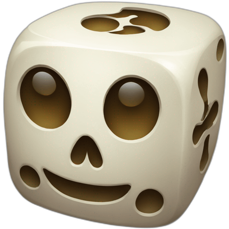 Dice with a skull emoji