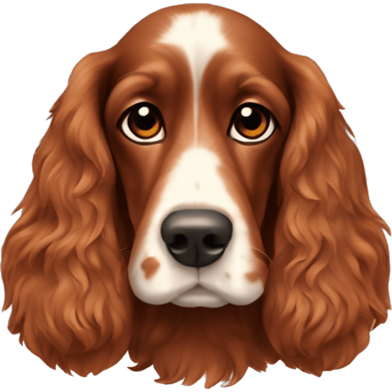 Red working cocker spaniel emoji