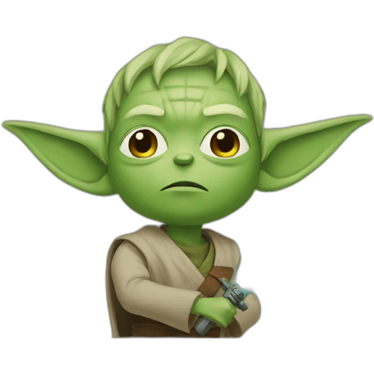 fusion between yoda and link emoji