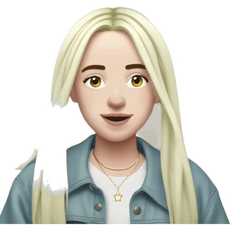 Billie Eilish Happier Than Ever wih delicate clothes emoji