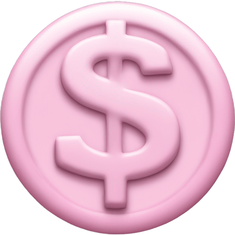 Pastel Pink dollar sign  emoji