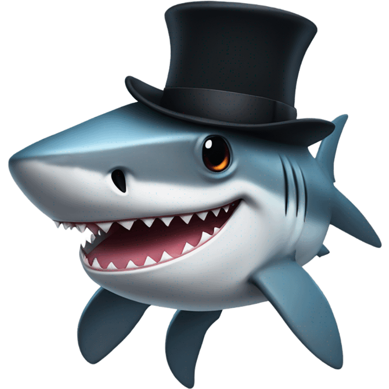 shark with a tophat emoji